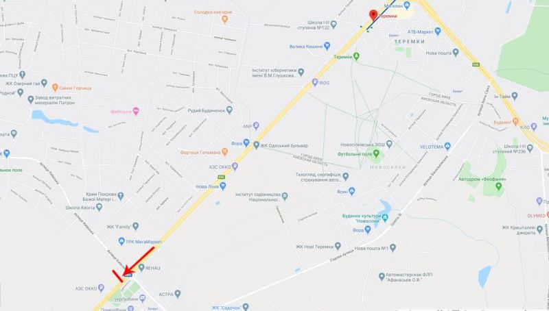Суперсайт/Мегаборд, Траси, Виїзд з Києва, до Одеси, біля н.п.Чабани