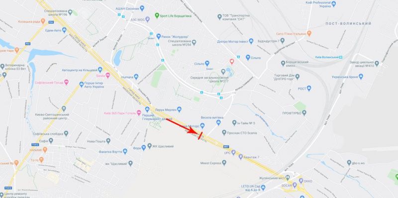 Суперсайт/Мегаборд, Київ, Кільцева дорога / Трублаїні вул., АЗС "UPG", "Авантаж", рух в напрямку Жулянського мосту