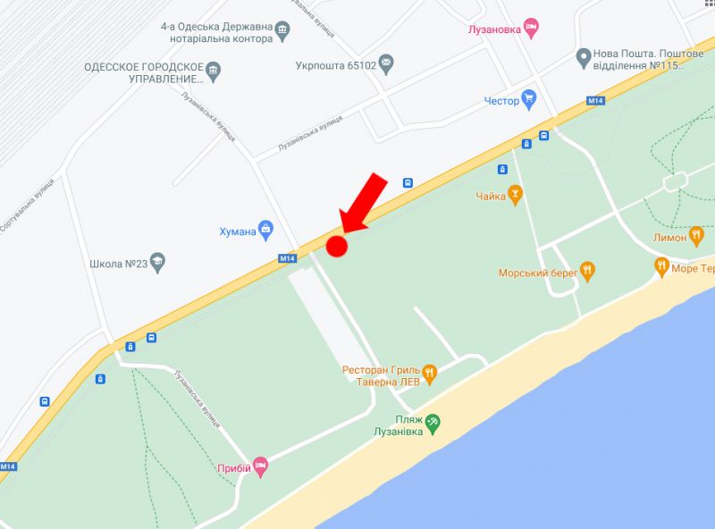 Билборд/Щит, Одесса, Миколаївська дорога, 289, біля автостоянки, парку "Лузановка", в центр (флажок)