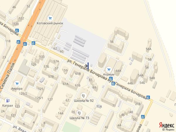 Билборд/Щит, Одесса, Бочарова, 44 Б