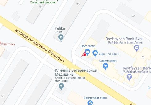 Билборд/Щит, Одесса, Академіка Філатова вул., 76