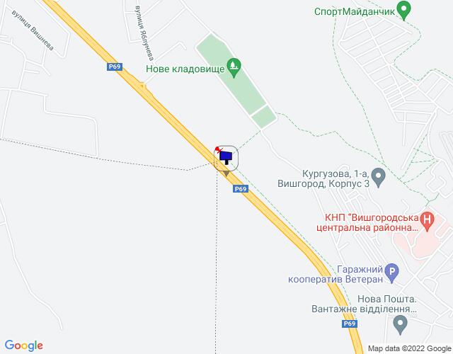 Білборд/Щит, Вишгород, м. Вишгород, траса Р-69 "Київ-Вишгород-Десна", км 19+800 ліво, через 550м після повороту на вул. Яблунева, через 1.1км після АЗС WOG // в Київ
