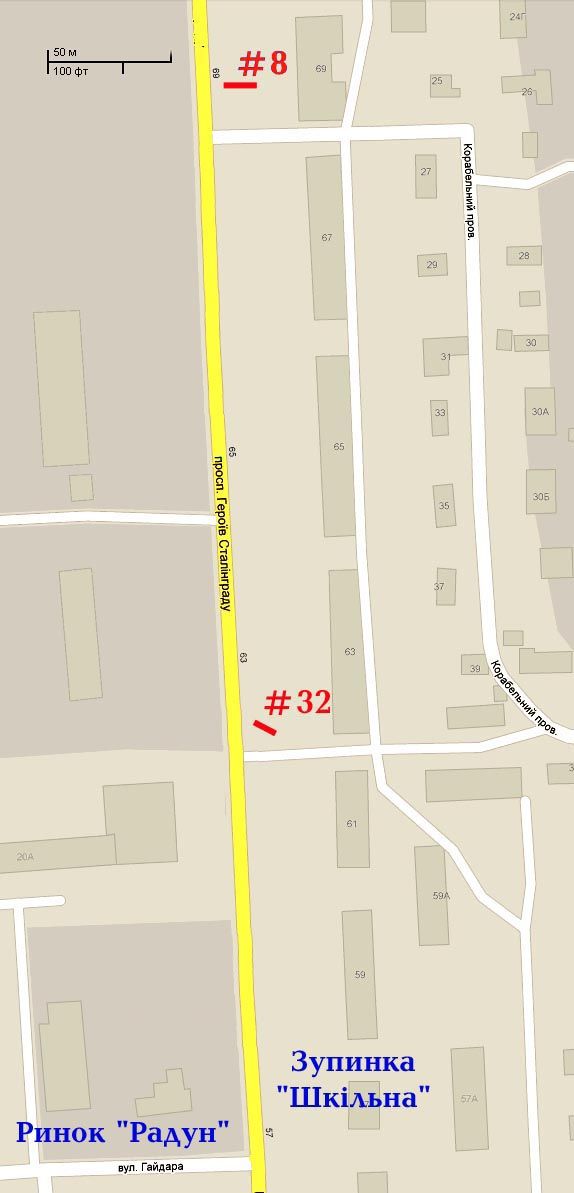 Билборд/Щит, Николаев, №32А, пр.Героев Украины-ост.Школьная под 45 град., стА
