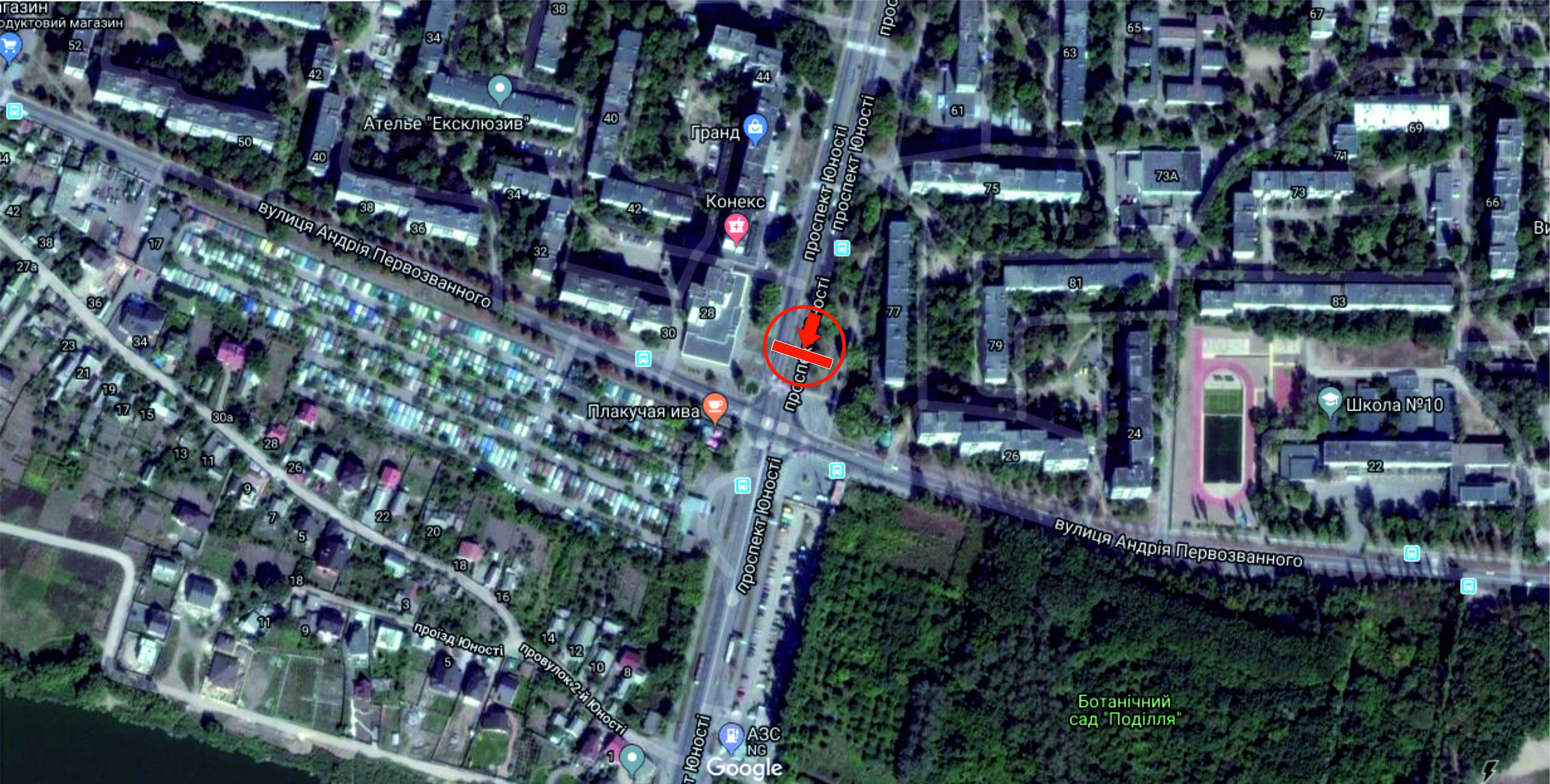 Роллер/Призматрон, Винница, пр. Юності - вул. Андрія Первозванного (розподільник) до вул. А.Первозванного