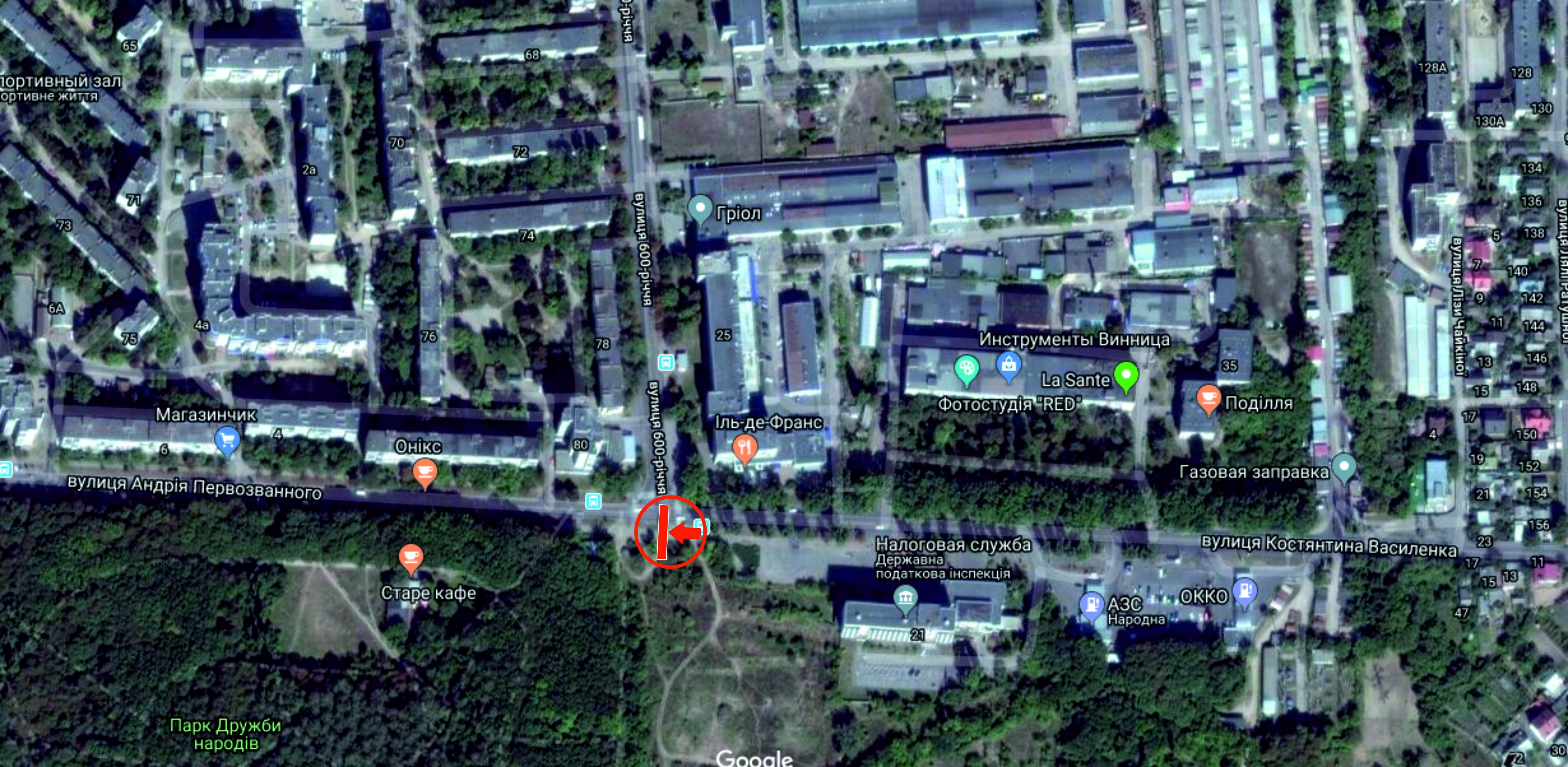 Билборд/Щит, Винница, вул. Андрія Первозванного - вул. 600-річчя