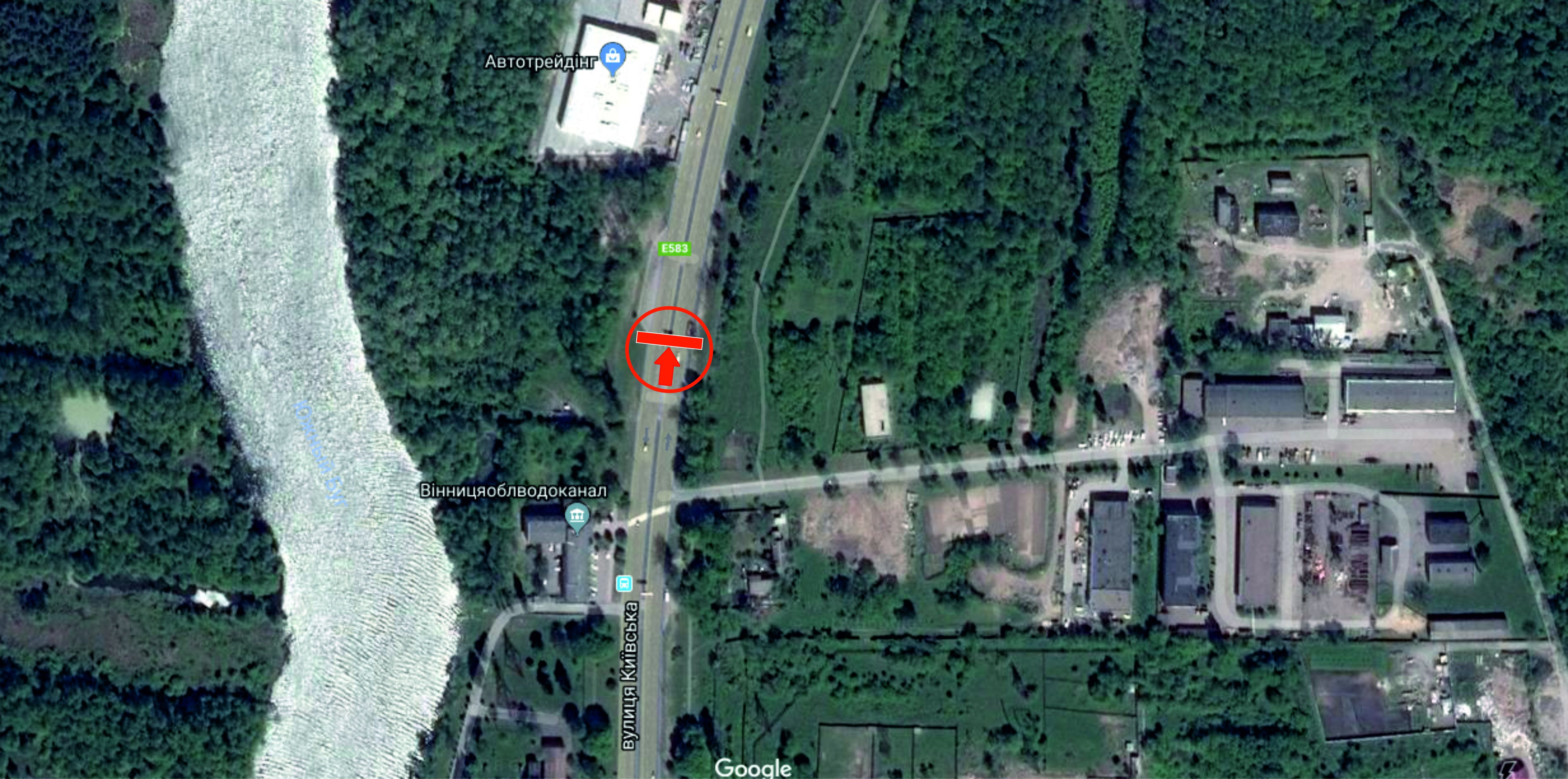 Билборд/Щит, Винница, вул. Київська (Водоканал) розподільник 2 виїзд