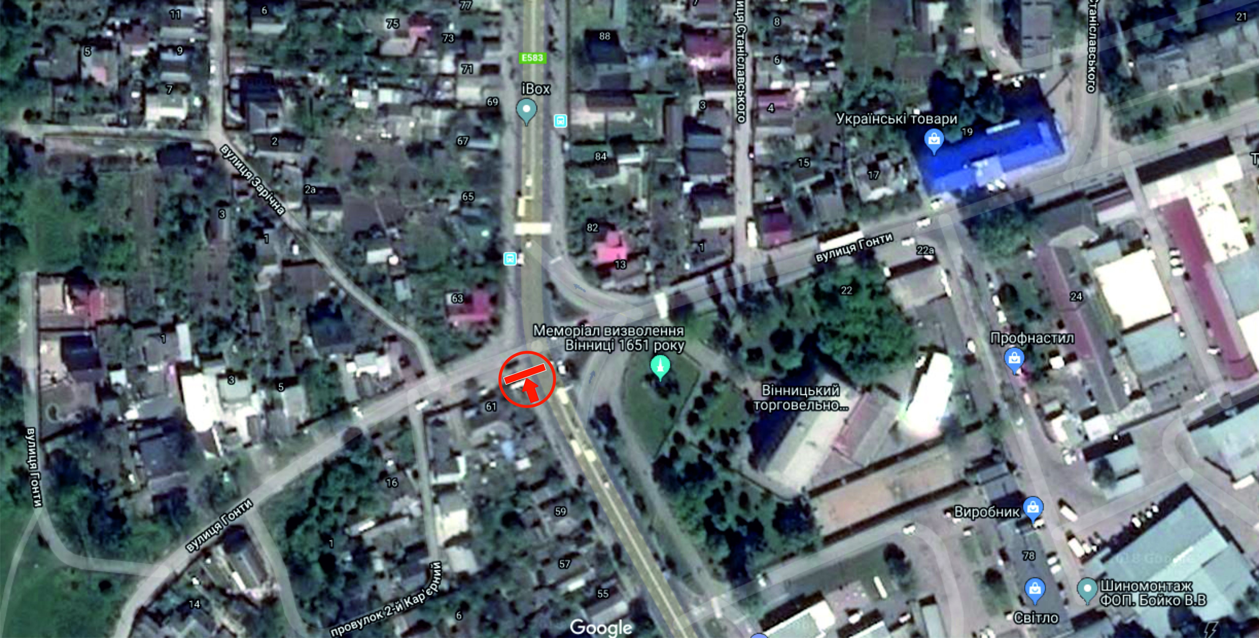 Билборд/Щит, Винница, вул. Київська - вул.Гонти