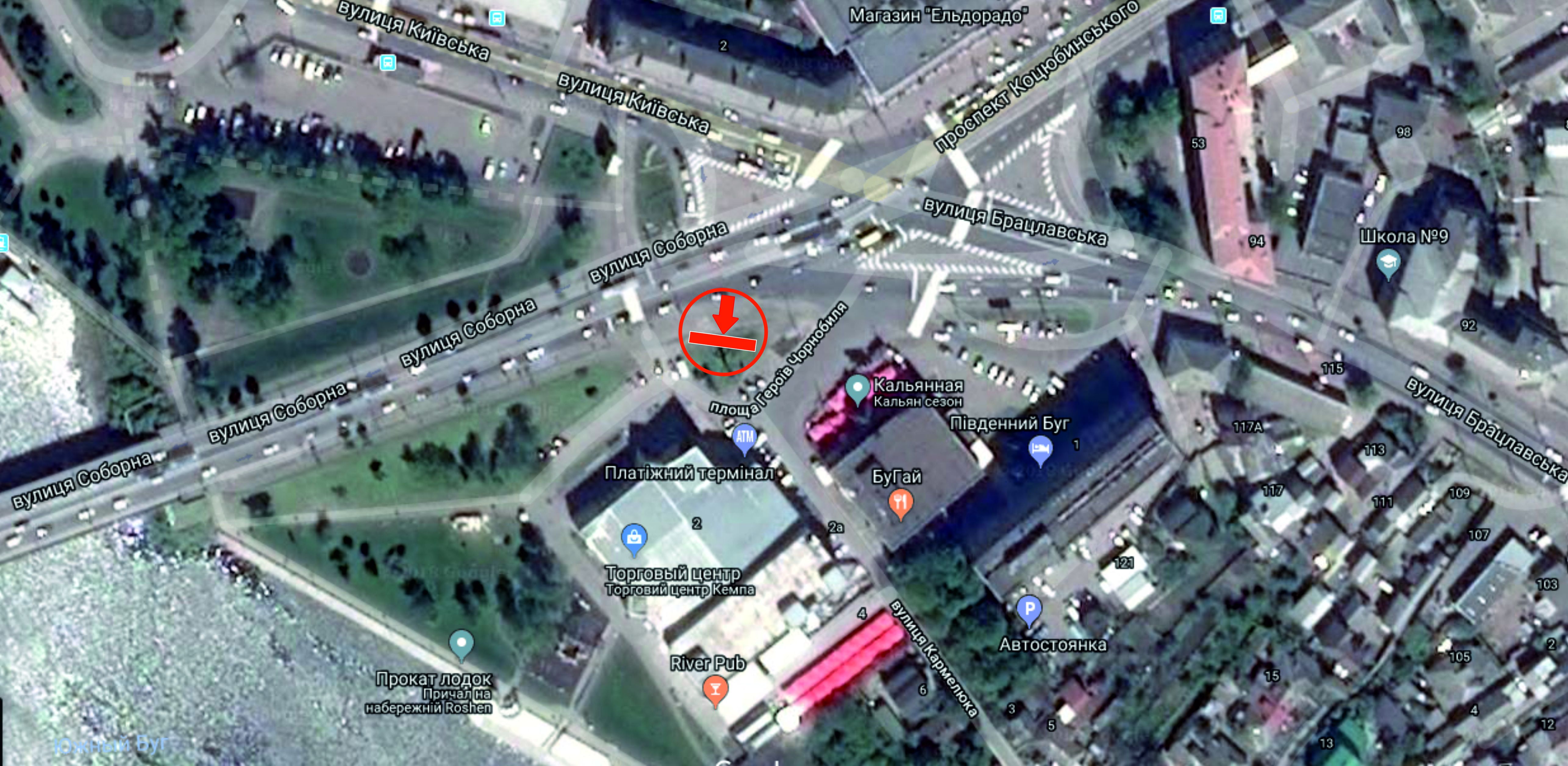 Роллер/Призматрон, Винница, пл. Героїв Чорнобиля (з вул.Київська, Коцюбинського)