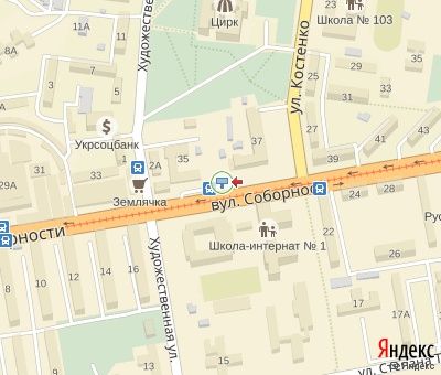Билборд/Щит, Кривой Рог, Соборності вул., 35 (Цирк, РК "Голливуд"), до ринку