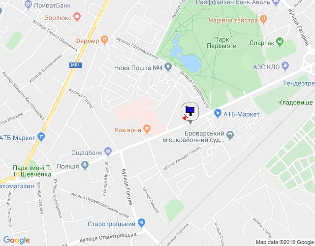 Билборд/Щит, Бровары, м. Бровари, вул. Ярослава Мудрого, 84-86, через 40м після автобусної зупинки, за 110м до повороту на вул. Грушевського та Парку Перемоги