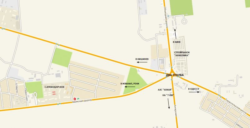 Білборд/Щит, Траси, Одеса - Ізмаїл (11+900км), с. Хлібодарське, в Одесу з Ізмаїла, Рені, Біляївки