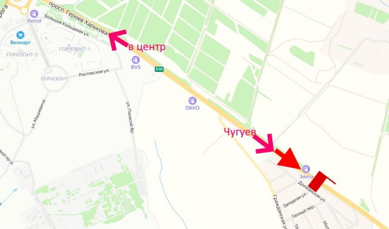 Білборд/Щит, Траси, Пр-т Героїв Харкова - Ростовська траса-АЗС Аеліта-3-із центру