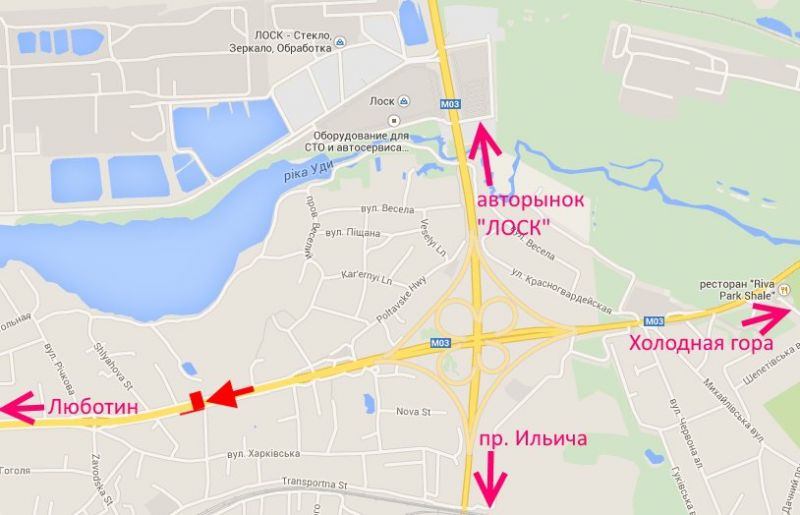 Билборд/Щит, Трассы, Полтавський шлях-вул. Новоселівська, з центру