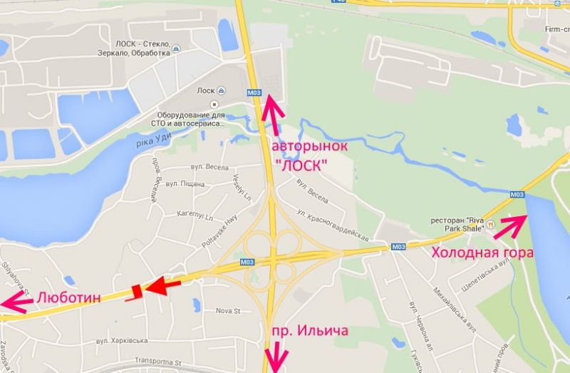 Билборд/Щит, Трассы, Полтавський шлях-пров. Харківський-за постом Поліції-прапорець №2, з центру