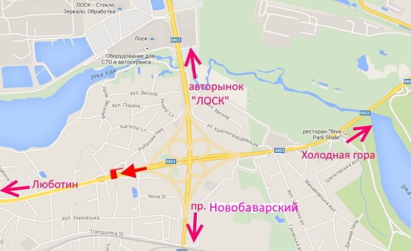 Білборд/Щит, Траси, Полтавський шлях-пост Поліції-біля шиномонтажу-з центру