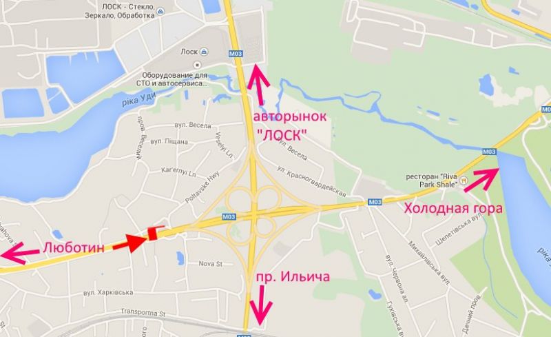 Билборд/Щит, Трассы, Полтавський шлях-пост Поліції -біля шиномонтажу, в центр