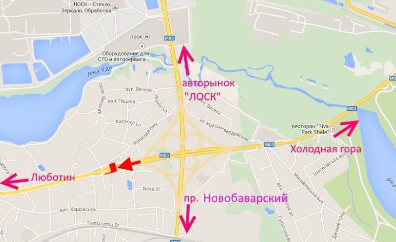 Білборд/Щит, Траси, Полтавський шлях-пост Поліції-біля АЗС "ОККО"-з центру