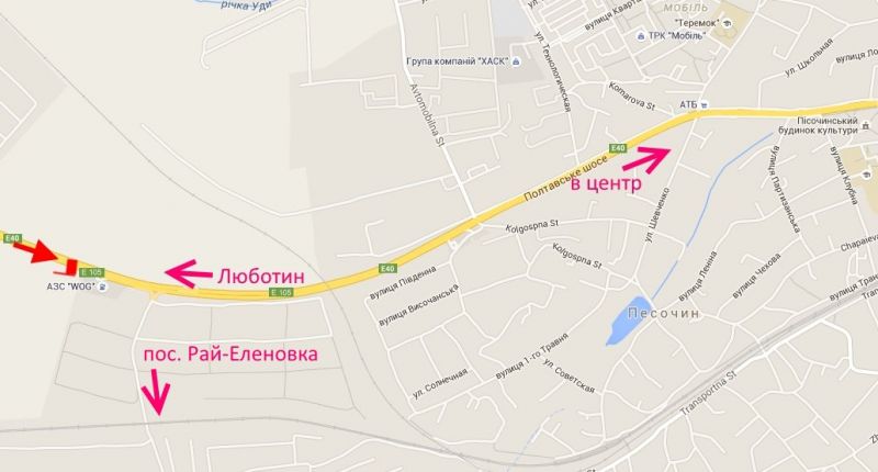 Білборд/Щит, Траси, Траса Київ-Харків-Довжанський біля АЗС WOG-сел. Рай-Єленівка - в'їзд до міста