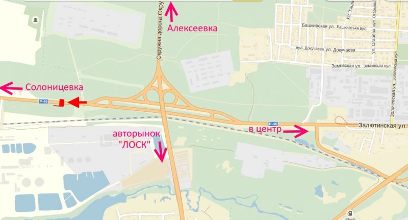 Білборд/Щит, Харків, вул.Залютинська -розв'язка з кільцевою- прапорець №2-виїзд з міста в сторони Солоницівки