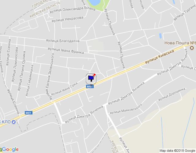 Билборд/Щит, Бровары, м. Бровари, вул. Київська, 66, біля автобусної зупинки, за 440м до перехрестя з вул. Євгенія Зеленського