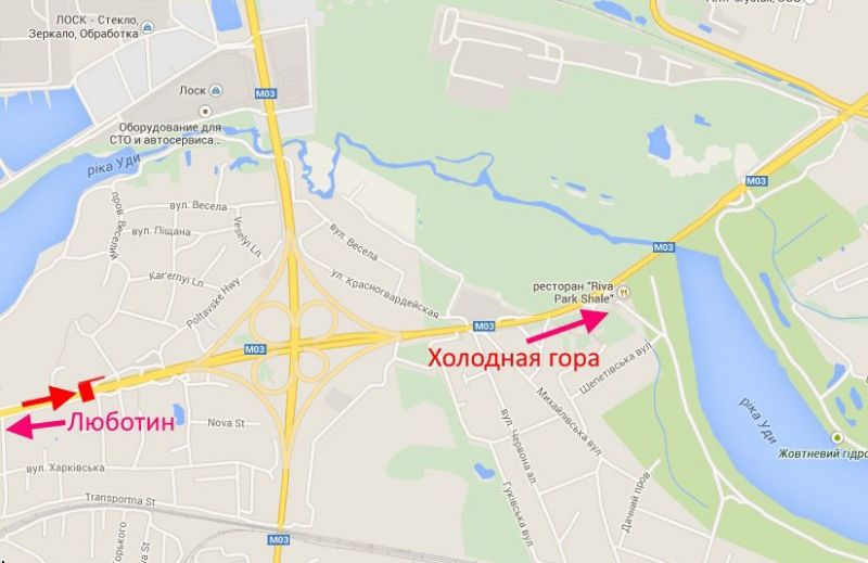 Білборд/Щит, Траси, Полтавський шлях-в'їзд Котовського-прапорець №2, до центру