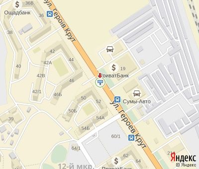 Білборд/Щит, Суми, Героїв Крут вул., 52 (напроти автосалонів Форд, Шкода, Рено)