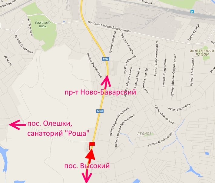 Білборд/Щит, Харків, Кільцева дорога-поворот на санаторій "Роща"- в бік пр. Ново-Баварський