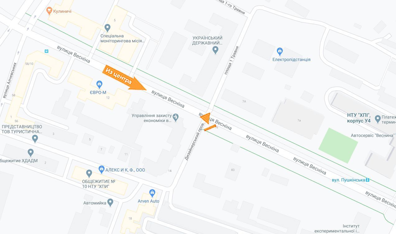 Билборд/Щит, Харьков, Весніна вул., 16 - Дизайнерський пров. (із центру) (А)