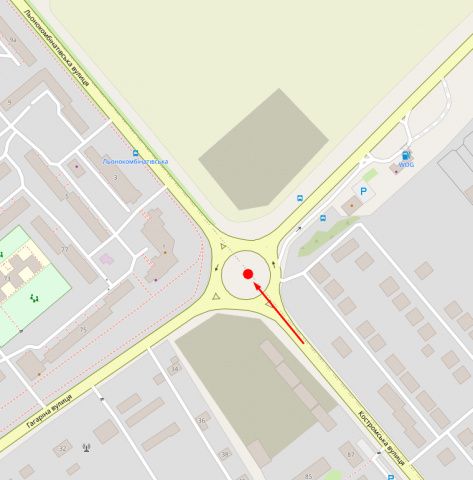 Билборд/Щит, Ровно, Льонокомбінатівська-Гагаріна, (кільце), вул. Костромська