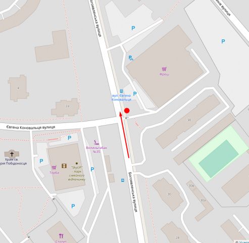 Билборд/Щит, Ровно, Черняка, 40 (супермаркет Фреш)
