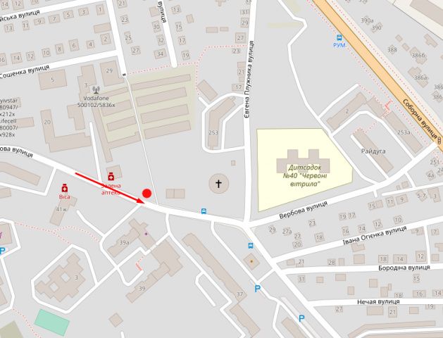 Білборд/Щит, Рівне, Вербова, навпроти буд. 41