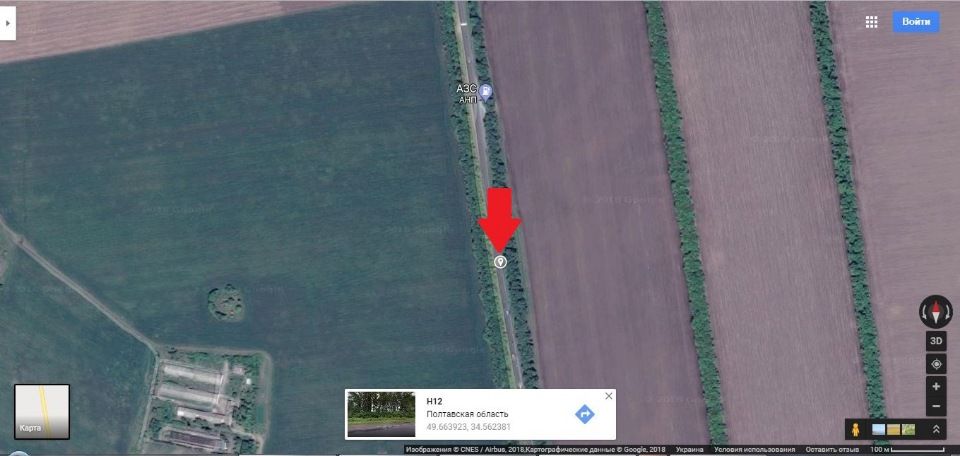 Білборд/Щит, Траси, траса Суми-Полтава , в`їзд в Полтаву зі сторони Сум
