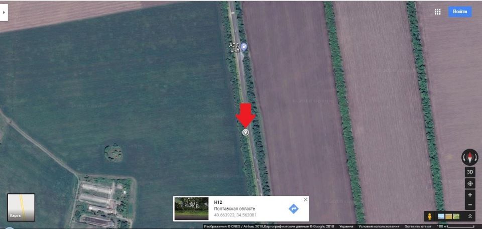 Білборд/Щит, Траси, траса Суми-Полтава , в`їзд в Полтаву зі сторони Сум