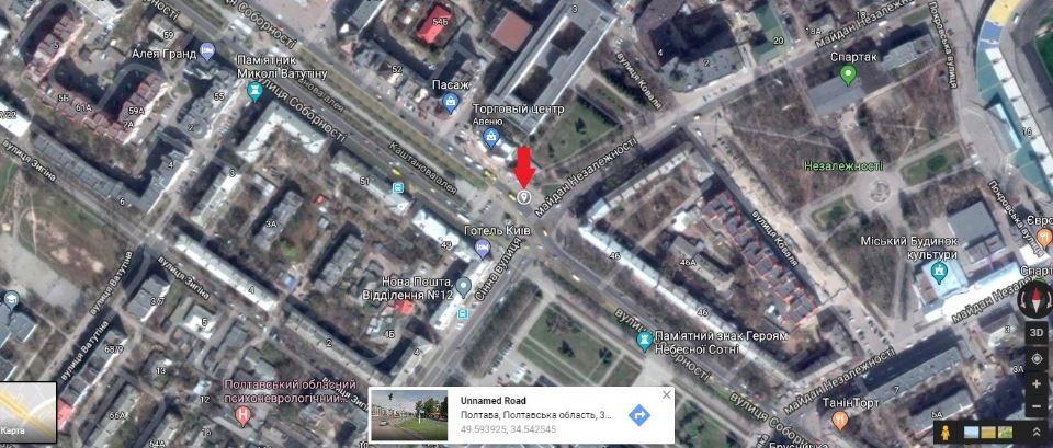 Роллер/Призматрон, Полтава, м.Полтава вул. Соборності,50 біля кооперативного інституту , спортивного комплексу "Спартак ", стадіон "Ворскла",готель Київ.