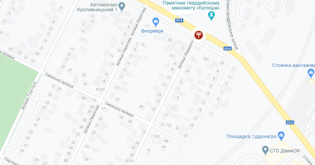 Билборд/Щит, Кропивницкий, Шухевича Романа вул. (Лейтенанта Шмідта вул.) - Лермонтова вул., (Автовокзал, магазин Фейєрверків, "Аерополь"), в напрямку Олександрійського шосе
