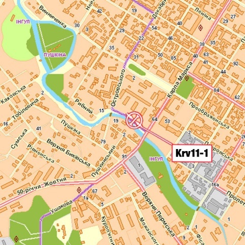 Билборд/Щит, Кропивницкий, Василівський пров., 14/2 - Пушкіна пров., (Державна податкова служба, маркет "Сільпо", Апеляційний суд, ОщадБанк), в напрямку вул. Островського