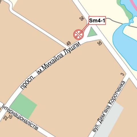 Білборд/Щит, Суми, Лушпи Михайла просп.,49 (ТЦ" Берізка", АЗС "Marshal",Індустріал Банк, маркет "АТБ", "Watsons"),в напрямку вул. Прокофьева