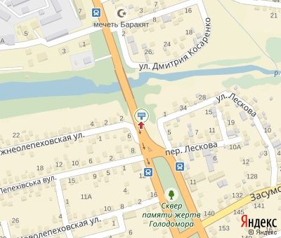 Билборд/Щит, Сумы, Бандери С. вул., - Нижньолепехівська вул. (міст) з центру