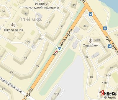 Білборд/Щит, Суми, Сірко вул., 37 (напроти) (200 м. до "Будмаркет", "Екомаркет")