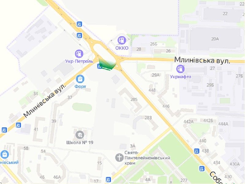 Білборд/Щит, Рівне, м. Рівне, вул. Соборна, перехрестя з вул. Млинівською