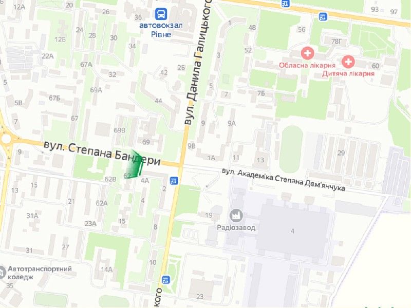 Білборд/Щит, Рівне, м. Рівне, вул. С. Бандери, в районі перехрестя з вул. Д.Галицького