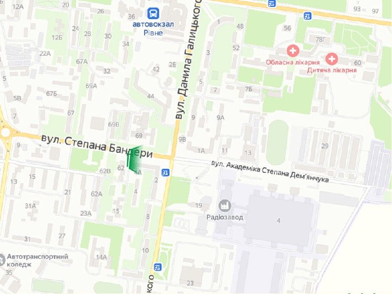 Билборд/Щит, Ровно, м. Рівне, вул. С. Бандери, в районі перехрестя з вул. Д.Галицького