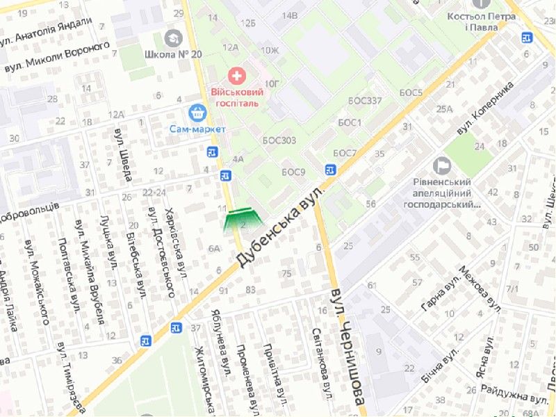 Билборд/Щит, Ровно, м. Рівне, вул. О. Теліги, 2 (в районі перехрестя з вул. Дубенською)