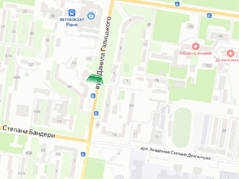 Білборд/Щит, Рівне, м. Рівне, вул. Д.Галицького, навпроти буд. №5