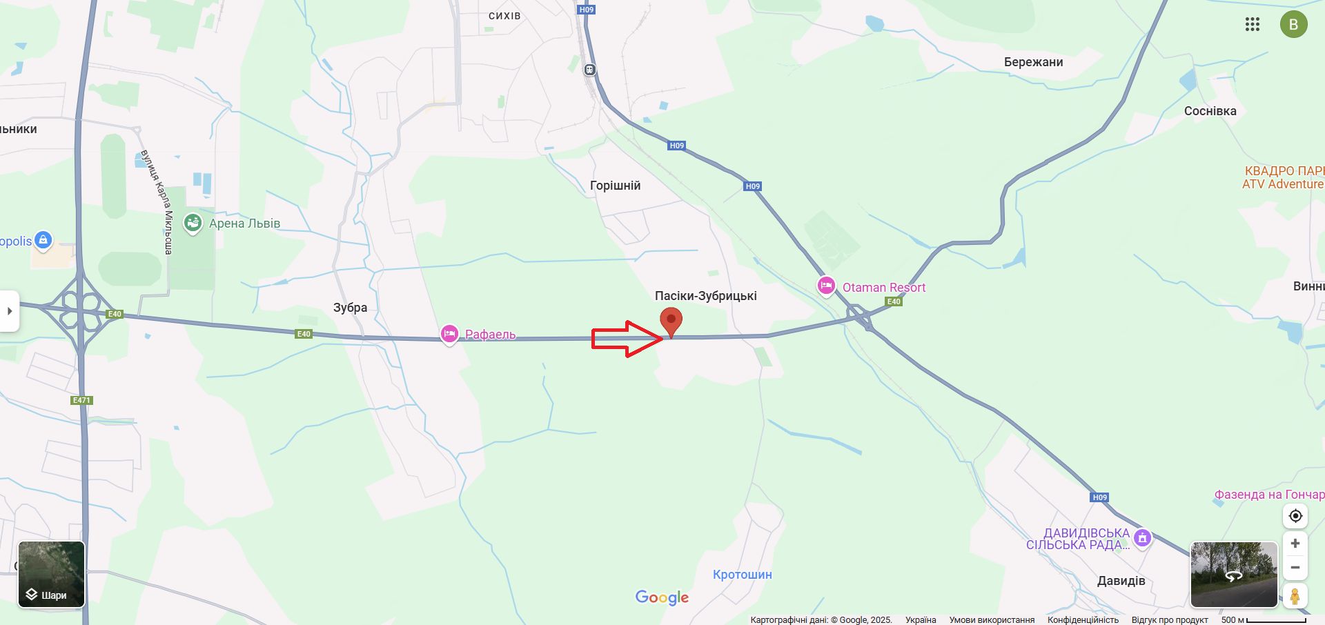 Билборд/Щит, Трассы, Пасіки-Зубрецькі (АЗС ОККО)