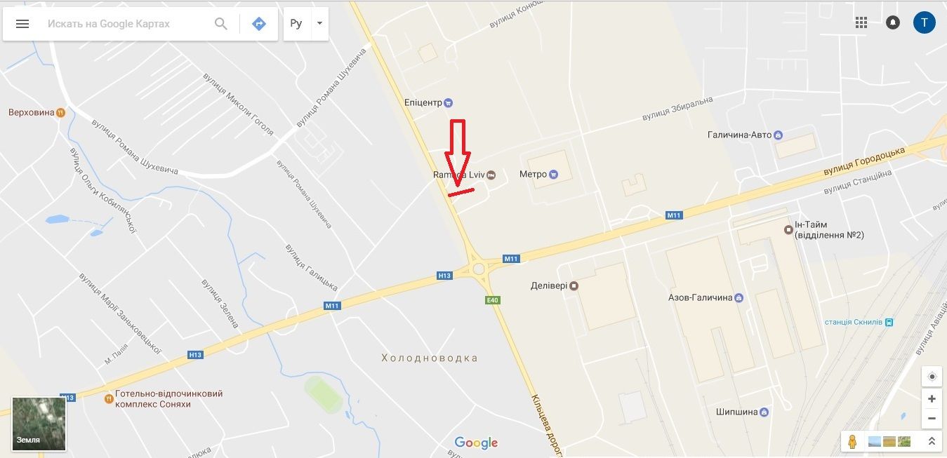 Білборд/Щит, Львів, вул.Городоцька біля Епіцентру (АЗС БРСМ, готель Рамада) (лівий) виїзд із міста