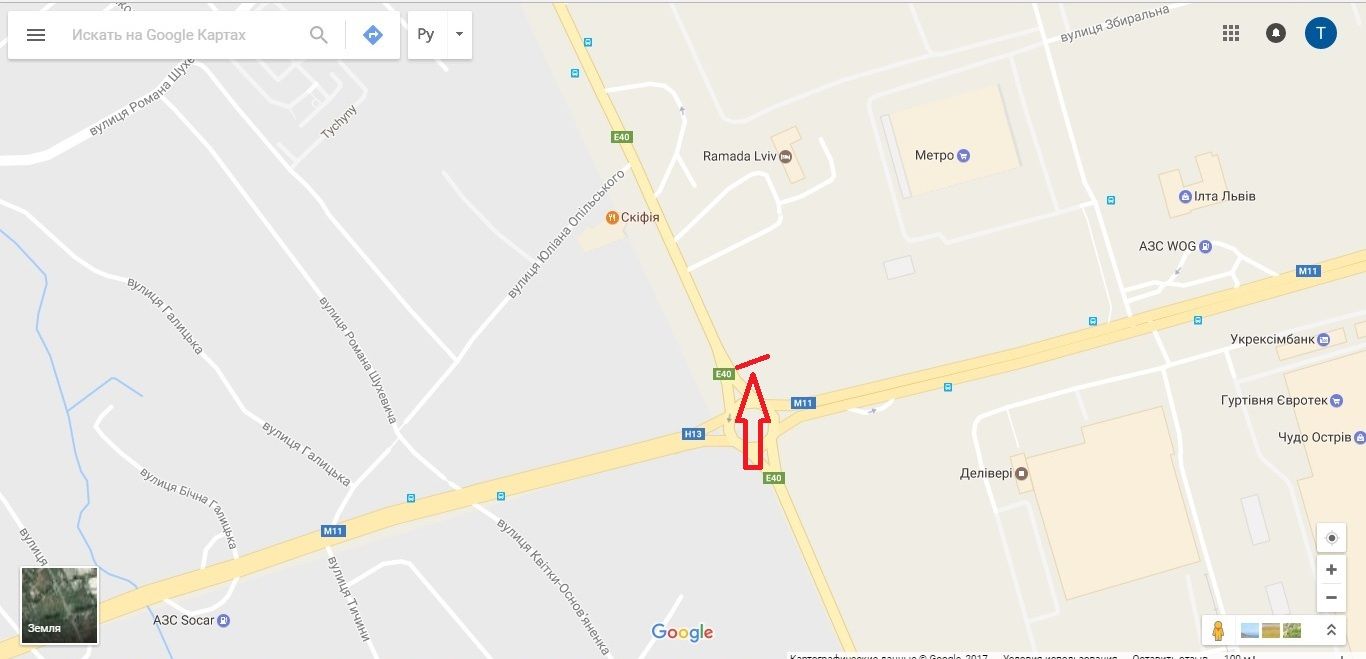 Билборд/Щит, Львов, вул.Городоцька до Епіцентру