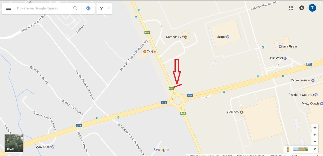 Билборд/Щит, Львов, вул.Городоцька до Епіцентру