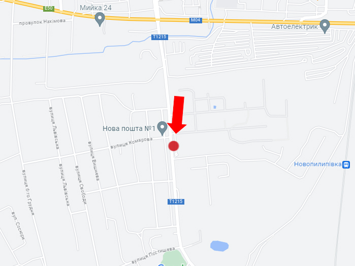 Білборд/Щит, Олександрія, Соборна вул., навпроти буд. 172, вантажного відділення Нової пошти №1, в бік з центру