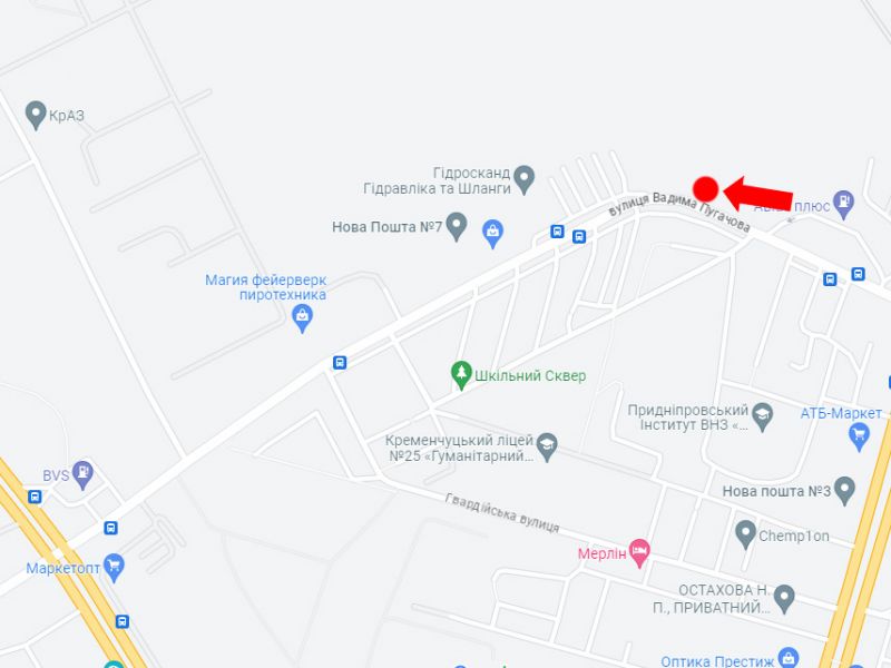 Билборд/Щит, Кременчуг, Пугачова вул., 8Б, біля автосалону "Автотехспорт"
